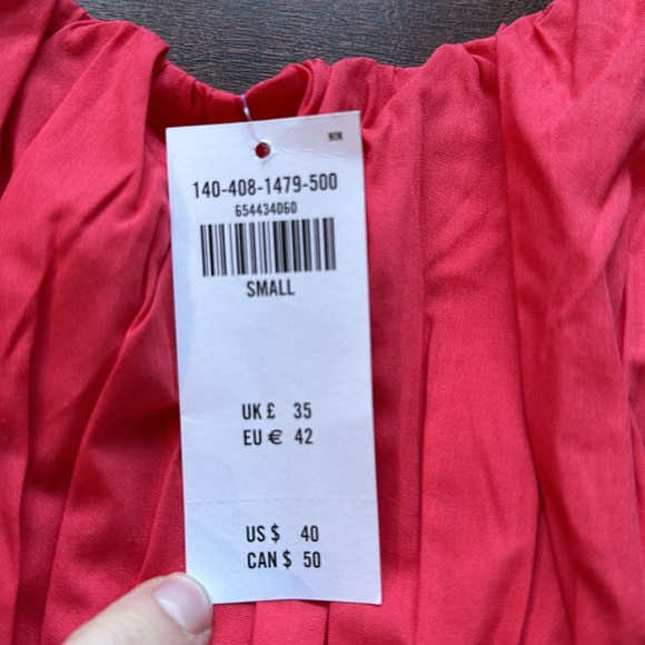 Abercrombie & Fitch Poplin Scrunch Strap Set Top (Red) - Picture 3 of 6